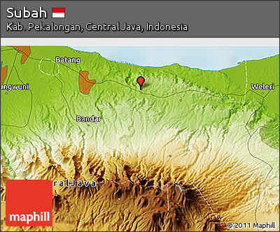 Physical 3D Map of Subah