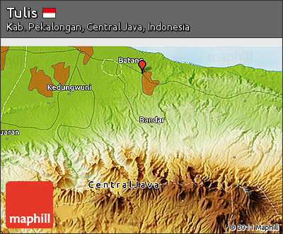 Physical 3D Map of Tulis