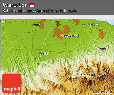 Physical 3D Map of Waru Lor