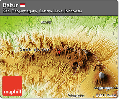 Physical 3D Map of Batur