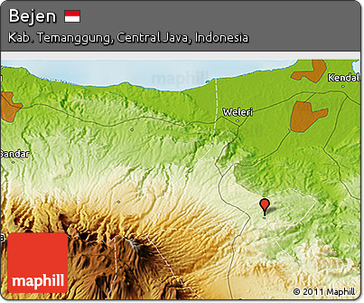 Physical 3D Map of Bejen