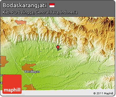 Physical 3D Map of Bodaskarangjati