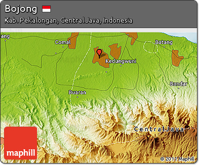 Physical 3D Map of Bojong