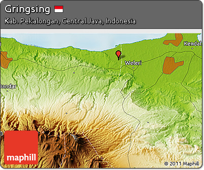Physical 3D Map of Gringsing