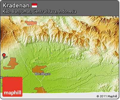 Physical 3D Map of Kradenan