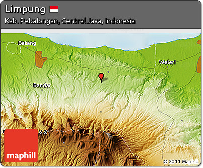 Physical 3D Map of Limpung