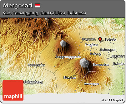 Physical 3D Map of Mergosari