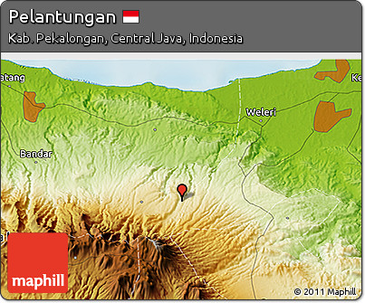 Physical 3D Map of Pelantungan