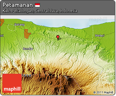 Physical 3D Map of Petamanan