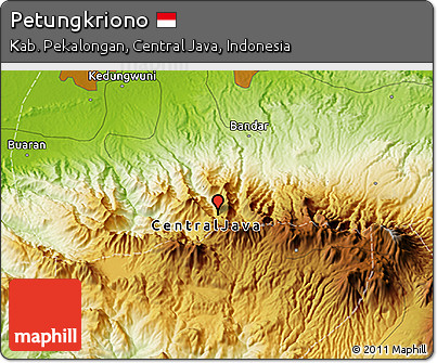 Physical 3D Map of Petungkriono