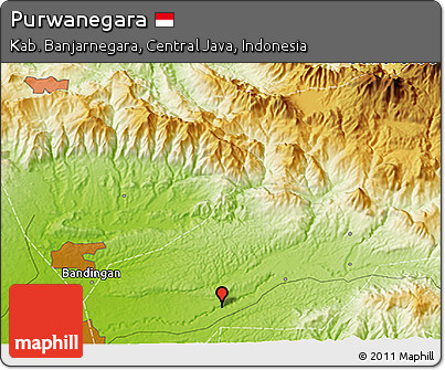 Physical 3D Map of Purwanegara