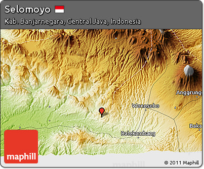 Physical 3D Map of Selomoyo