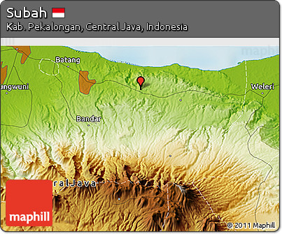 Physical 3D Map of Subah