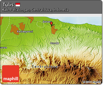 Physical 3D Map of Tulis