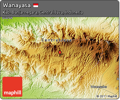 Physical 3D Map of Wanayasa