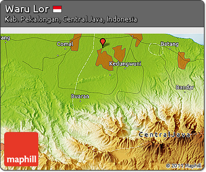 Physical 3D Map of Waru Lor