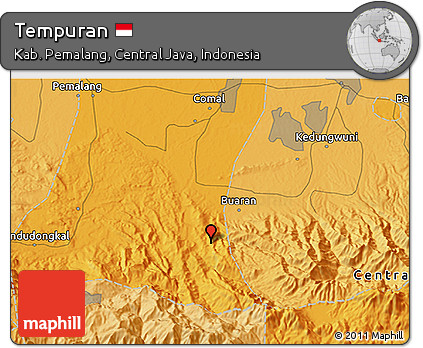 Political 3D Map of Tempuran