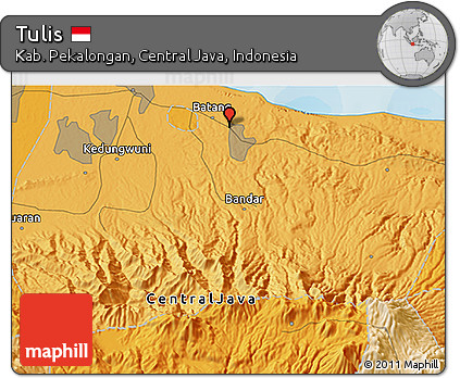 Political 3D Map of Tulis