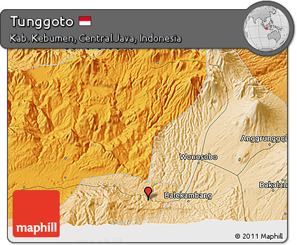 Political 3D Map of Tunggoto