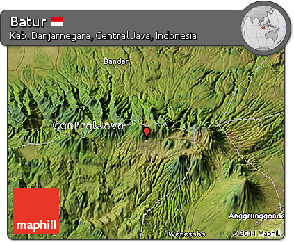 Satellite 3D Map of Batur