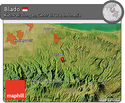 Satellite 3D Map of Blado