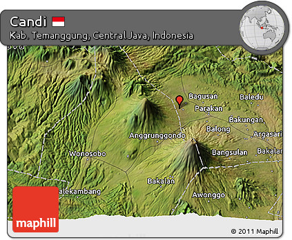 Satellite 3D Map of Candi