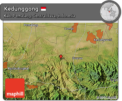 Satellite 3D Map of Kedunggong
