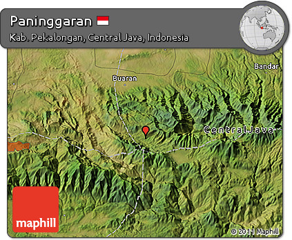 Satellite 3D Map of Paninggaran
