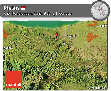 Satellite 3D Map of Plelen