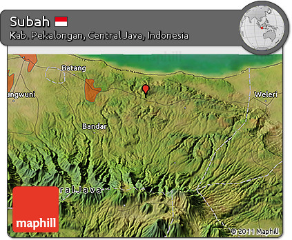 Satellite 3D Map of Subah