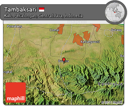 Satellite 3D Map of Tambaksari