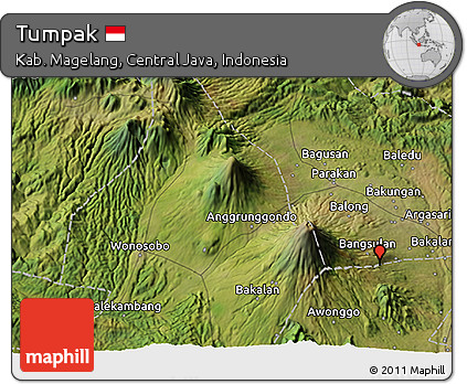Satellite 3D Map of Tumpak