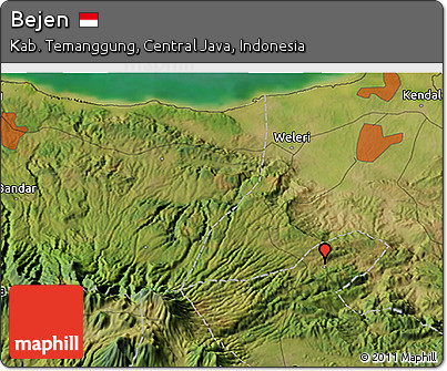 Satellite 3D Map of Bejen
