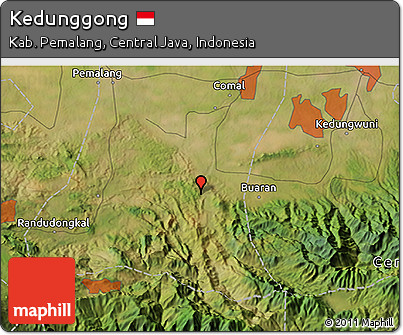 Satellite 3D Map of Kedunggong