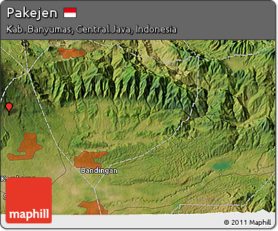Satellite 3D Map of Pakejen
