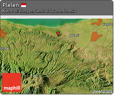 Satellite 3D Map of Plelen
