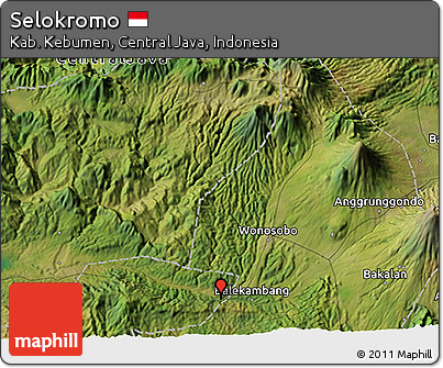 Satellite 3D Map of Selokromo