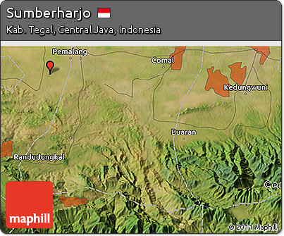 Satellite 3D Map of Sumberharjo
