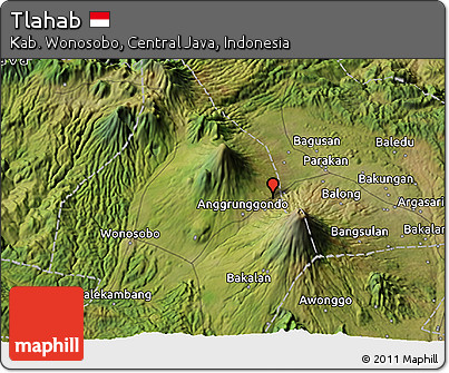 Satellite 3D Map of Tlahab