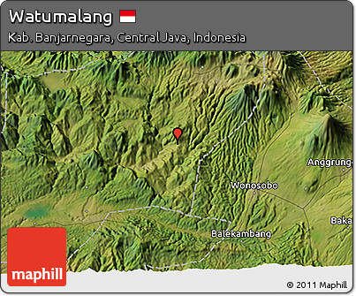 Satellite 3D Map of Watumalang