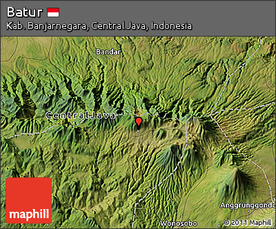 Satellite 3D Map of Batur