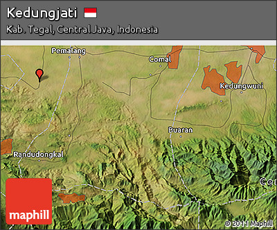 Satellite 3D Map of Kedungjati