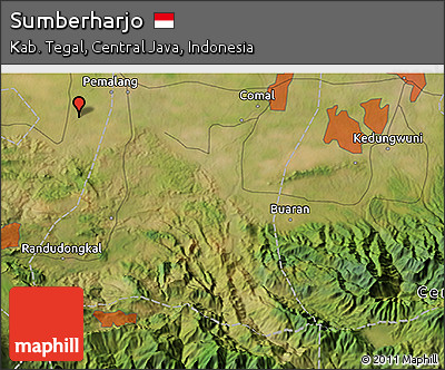 Satellite 3D Map of Sumberharjo