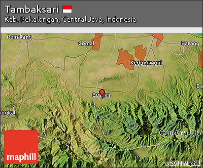 Satellite 3D Map of Tambaksari