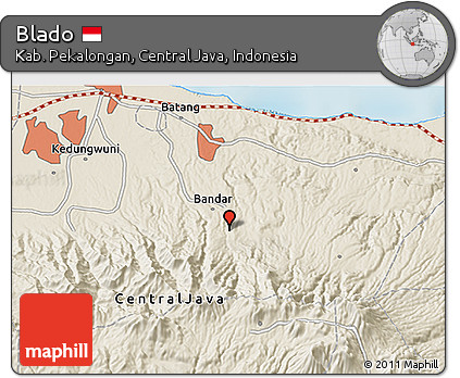 Shaded Relief 3D Map of Blado
