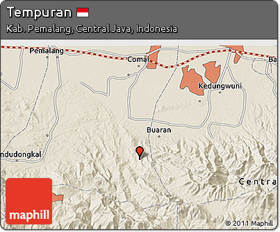 Shaded Relief 3D Map of Tempuran