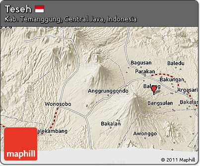 Shaded Relief 3D Map of Teseh