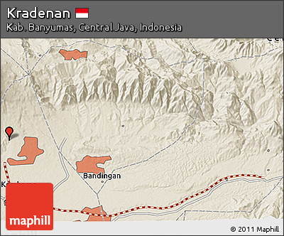 Shaded Relief 3D Map of Kradenan