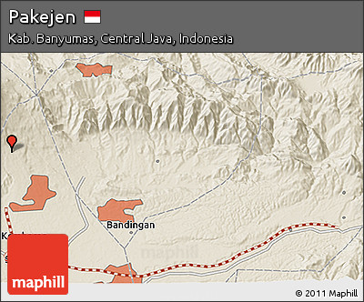 Shaded Relief 3D Map of Pakejen