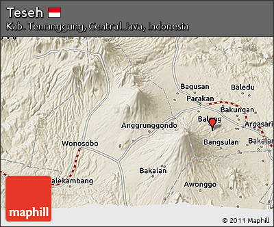 Shaded Relief 3D Map of Teseh